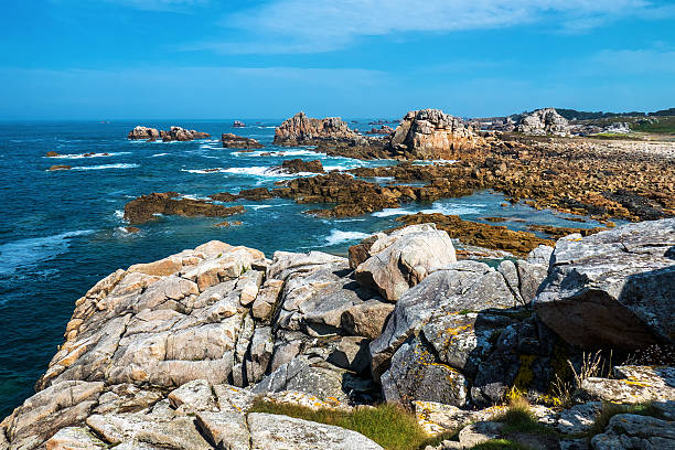 istock Brittany rocks and sea landscape 612228354