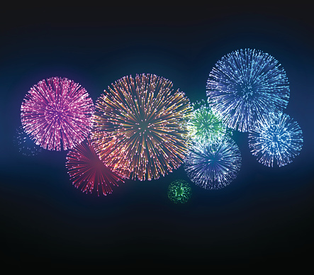 Vector illustration of fireworks.