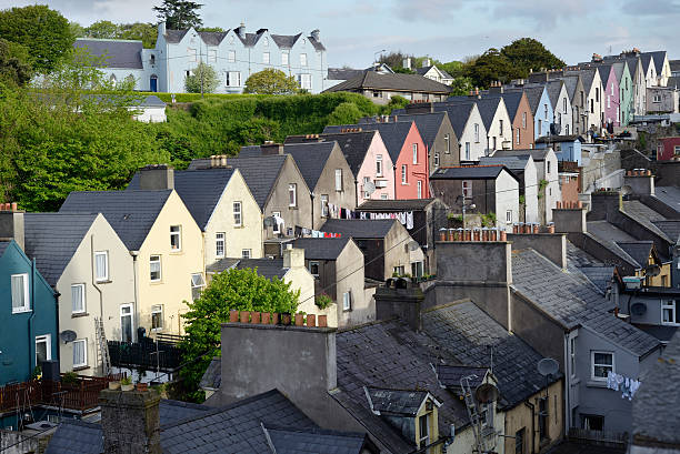 view of a cobh town street stock photo