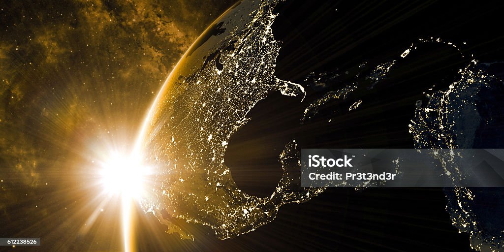 Orbitl View Orbital View On Earth From Space Stock Photo - Download Image Now ...