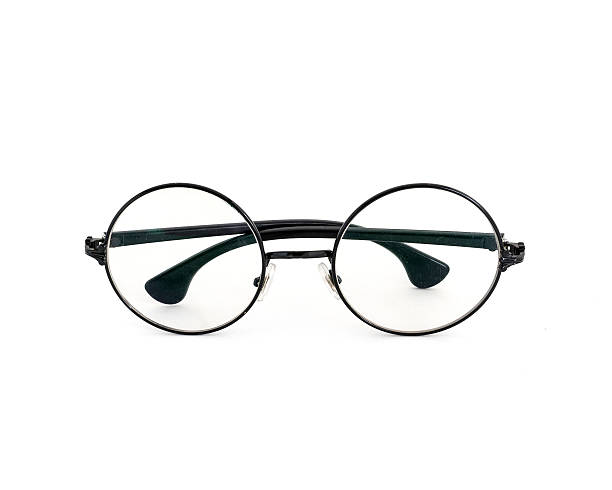istock Black Eye Round Design Glasses Isolated on White 612240596