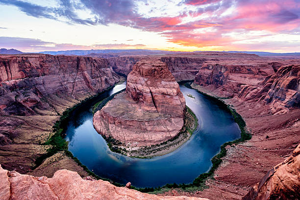istock Horseshoe Bend At Sunset - Colorado River, Arizona 612240672
