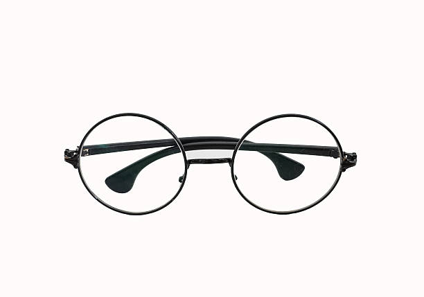 istock Black Eye Round Design Glasses Isolated on White 612240802