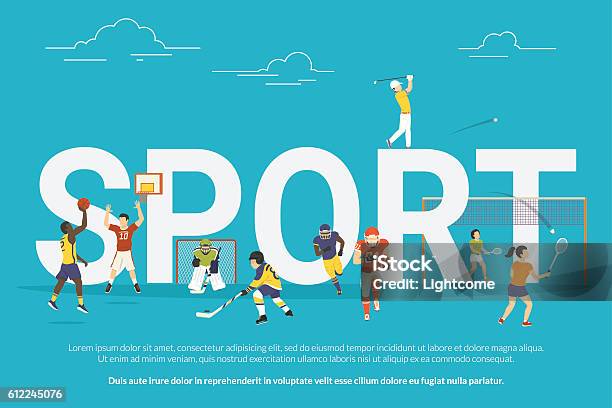 Illustration De Concept Sportif Vecteurs libres de droits et plus d'images vectorielles de Université - Université, Sport, Rôle dans le sport