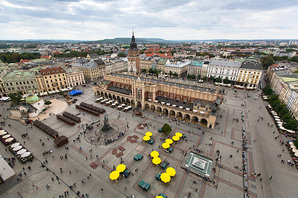 istock Krakow, aerial view, Main Market Square 612245928