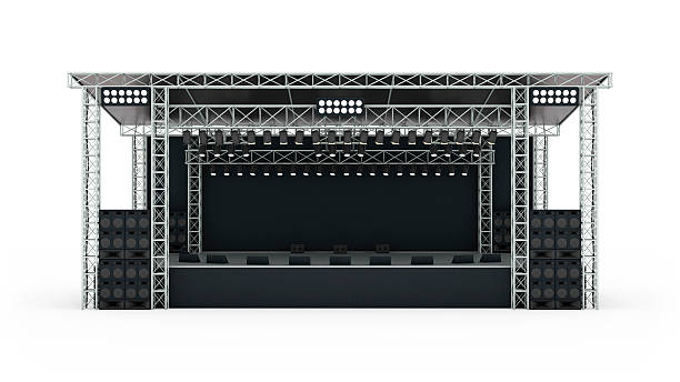 istock Podium concert stage isolated 3d rendering. 612247942