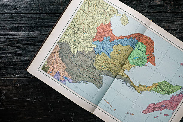 vintage map of italy from the late 1800's.