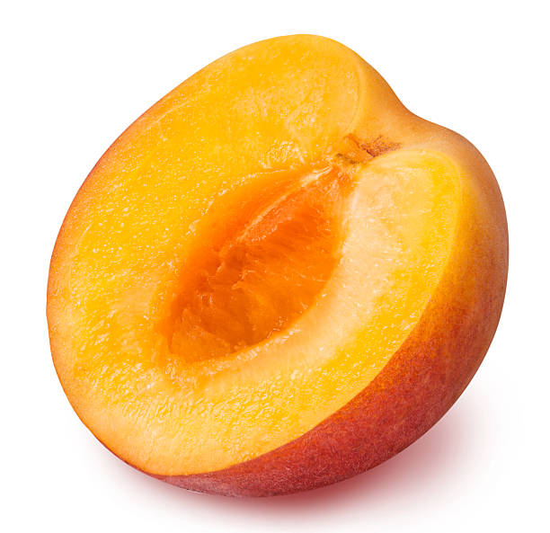 istock half ripe apricot isolated on a white background 612248260