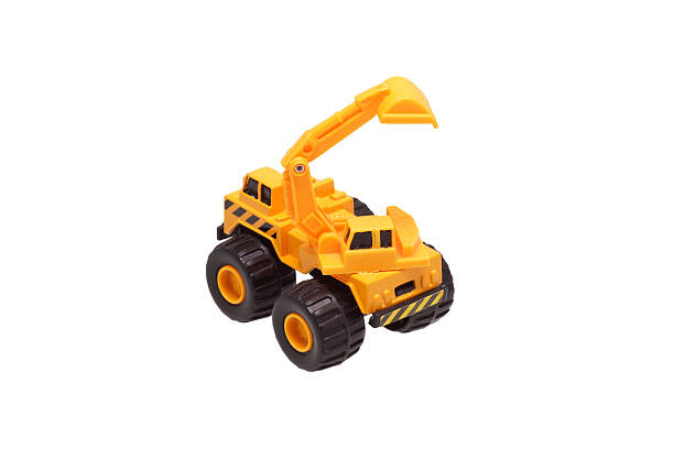 istock Toy yellow excavator. 612248506