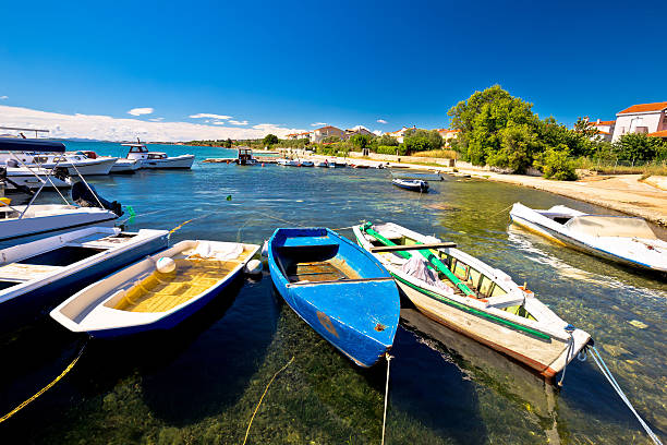 istock Biograd Na Moru beach and harbor view 612253390