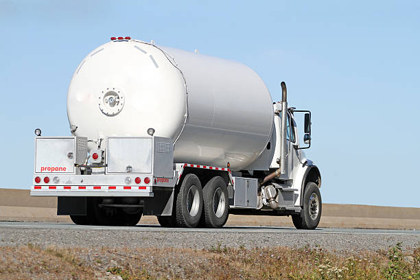 istock Propane Delivery Truck Travelling On Interstate Highway 612254992