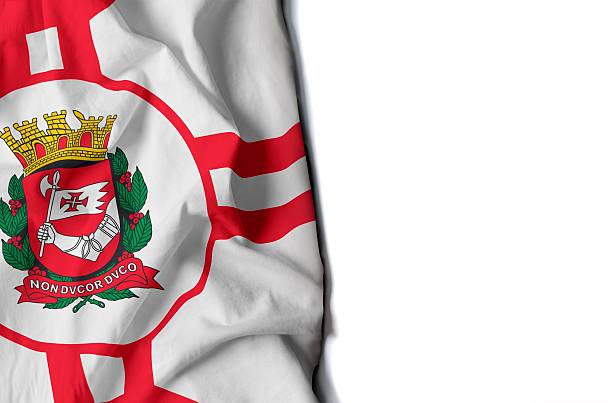 istock sao paulo wrinkled flag, space for text 612260406