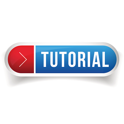 Tutorial Button Vector Blue Stock Illustration - Download Image Now - E ...