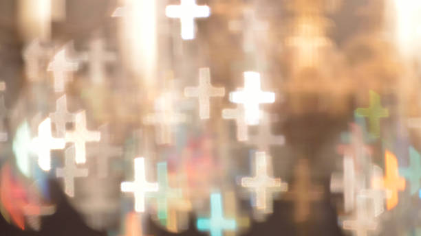 istock Bokeh lights shaped like crosses 612262702