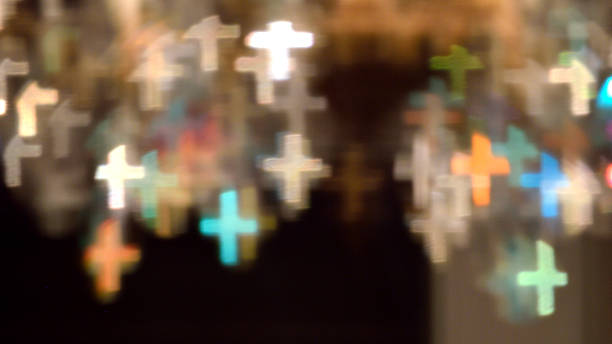 istock Bokeh lights shaped like crosses 612262728