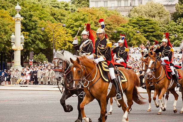 Paris, France - July 14, 2015: Soldiers at french event Bastille Day Military Parade.