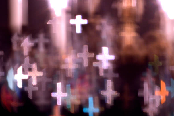 istock Bokeh lights shaped like crosses 612262786