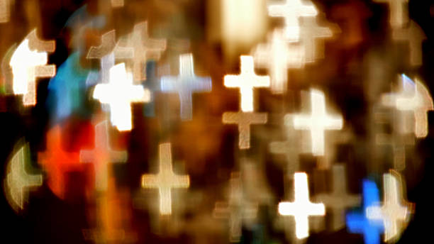 istock Bokeh lights shaped like crosses 612262800