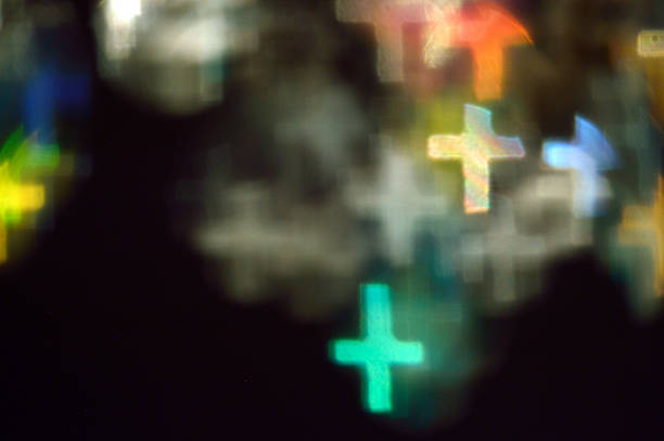 istock Bokeh lights shaped like crosses 612263228