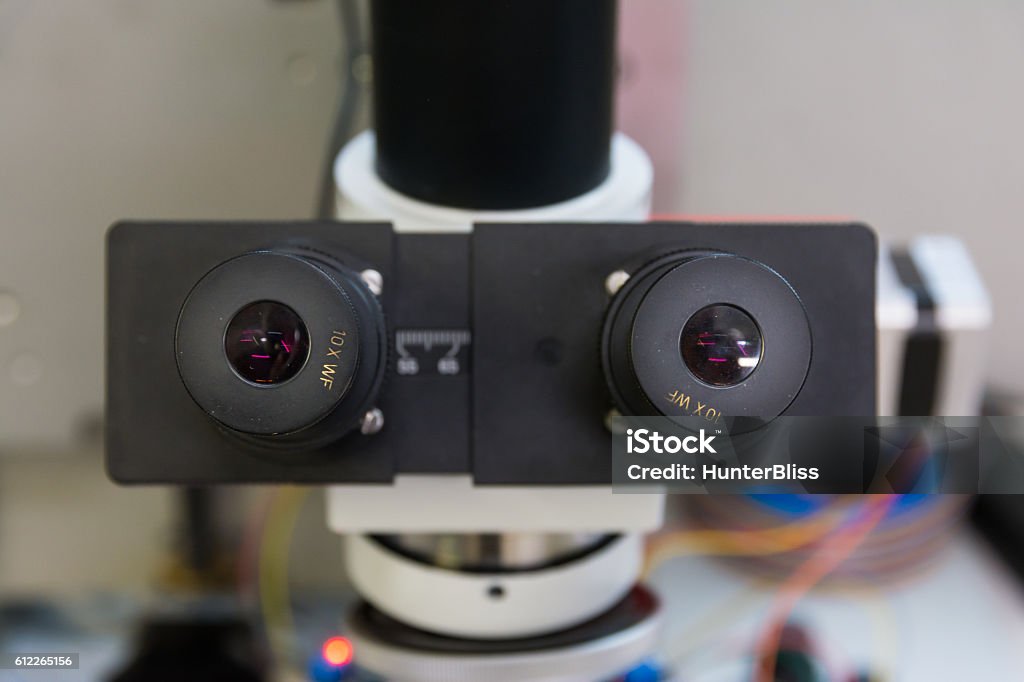 Microscope Camera Quality Microscope Camera Device Print Examine Industry Quality Machine Stock ...
