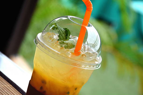 peppermint leaf  and passion fruit juice.