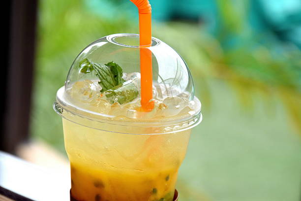 peppermint leaf  and passion fruit juice.