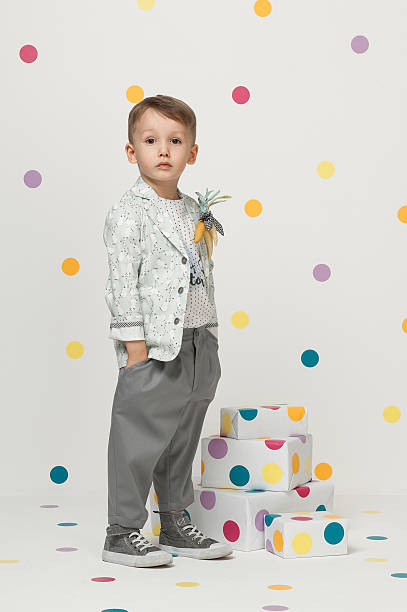 little boy in a suit