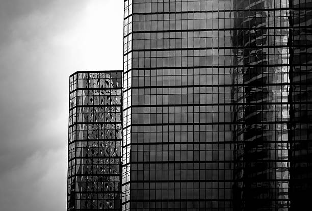 istock windows of business building with B&W color 612370080