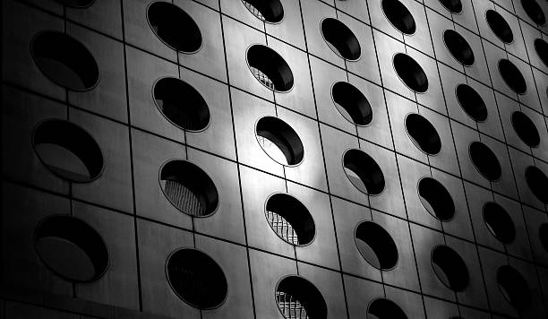 istock windows of business building with B&W color 612370184