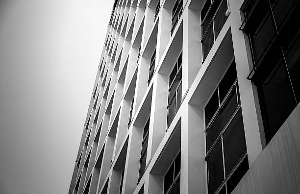 istock windows of business building with B&W color 612370338