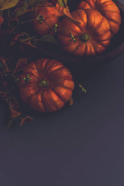 istock Thanksgiving and fall still life with pumpkins and leaves 612370460