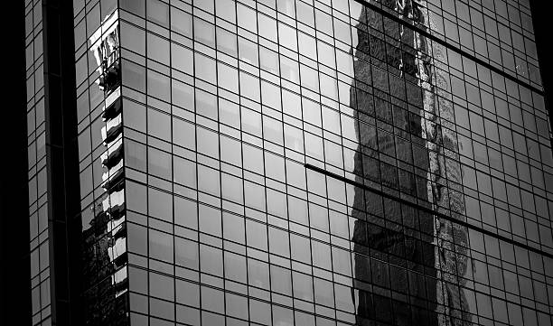 istock windows of business building with B&W color 612370514