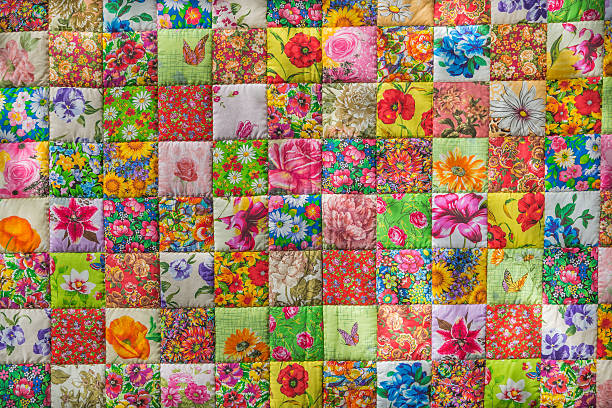 istock Quilt made of fabric scraps 612372976