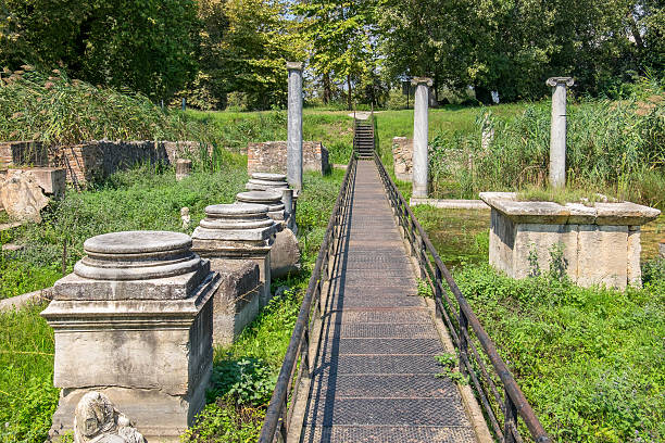 Archaeological Park of Dion. Greece Sanctuary of Isis at the Archaeological Park of Dion. Pieria, Macedonia, Greece katerini greece photos stock pictures, royalty-free photos & images