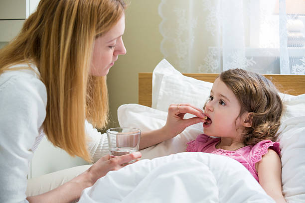Sick child with high fever