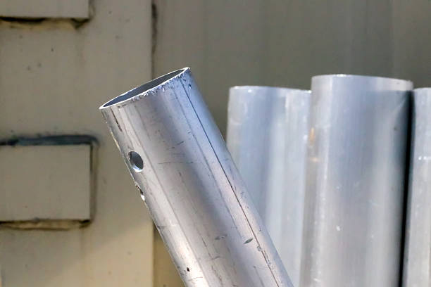 istock Close up of the Pipe at the Construction Site 612381720