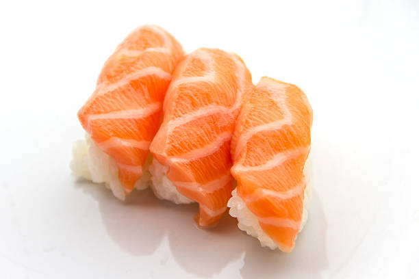 istock sushi on sticky rice place on dish 612383356