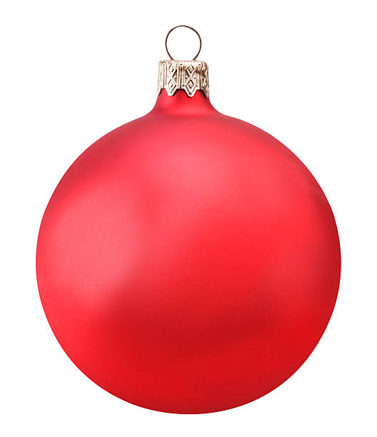 istock red christmas ball over white background clipping path 612383544
