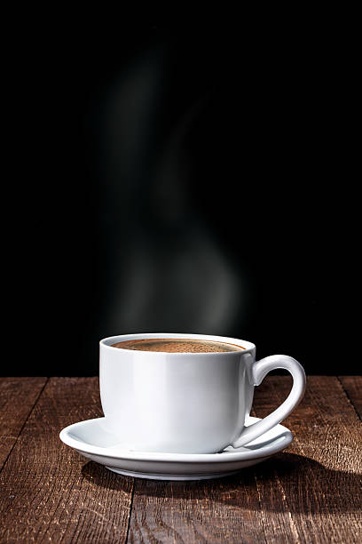 istock cup of coffee on a wooden 612385870