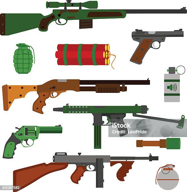 Vector House Weapons Weapons Vector Guns Collection Vector Gun Illustration On White ...