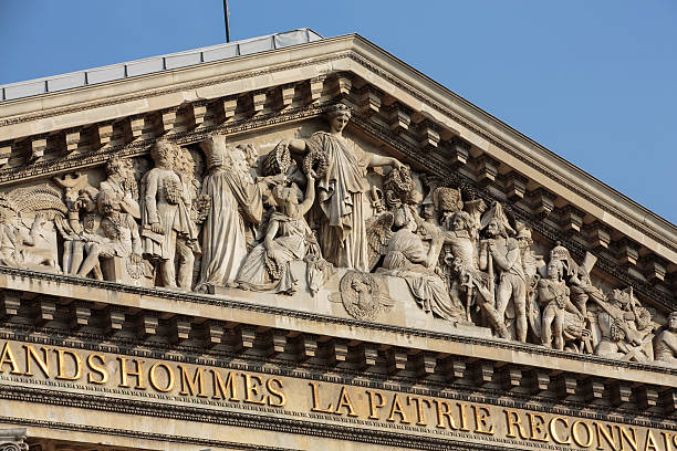 istock Paris - The pediment of Pantheon. 612388606