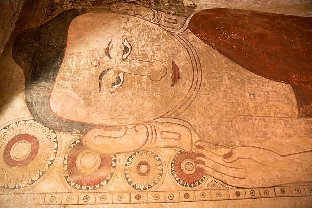 freski świątynne sulamani w bagan, birma - old senior adult buddhism art zdjęcia i obrazy z banku zdjęć