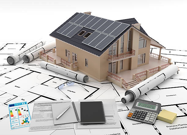 istock Solar energy for the house. Energy saving. 612392450