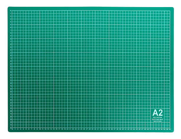 istock Green Cutting mat isolated on white 612395444