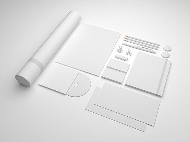 istock White 3d illustration brand mock-up template 612395812
