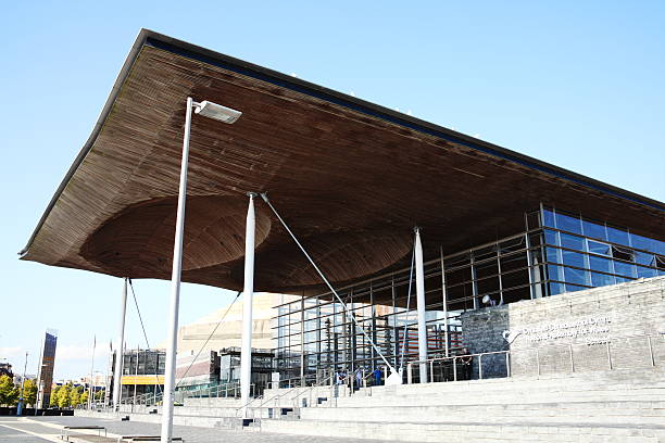 Senedd (National Assembly Building) Cardiff Cardiff, Wales, UK, September 14, 2016 :  The Senedd also known as the National Assembly Building is the home of the elected body which holds the Welsh government to account national assembly for wales stock pictures, royalty-free photos & images