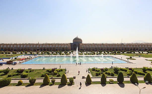 Naqshe Jahan Square Isfahan Iran Stock Photo - Download Image Now - Emam Mosque, Isfahan, Town Square - iStock