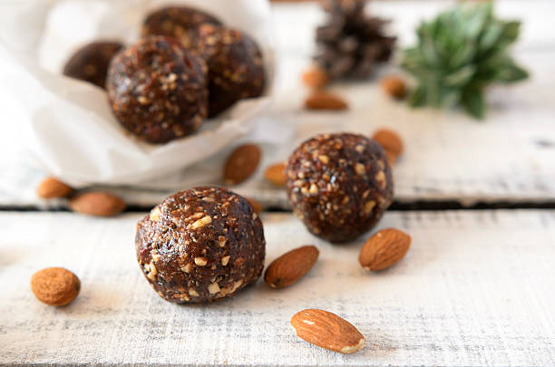 istock Vegan sweet balls food on table 612408302