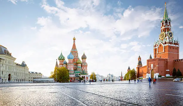 Panorama of Red Square in Moscow, Russia