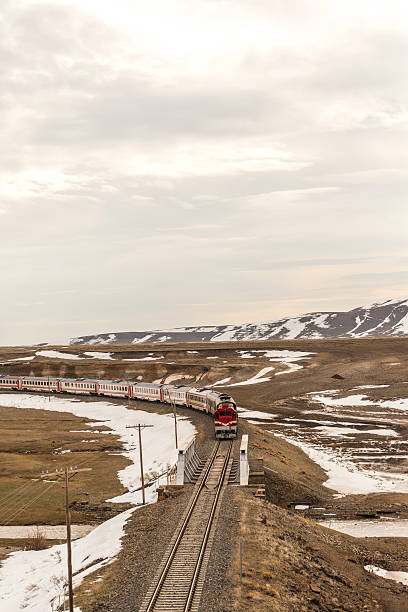 istock passenger train travelling from kars to sarikamis in turkey 612413200